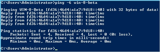 Ping IPv6